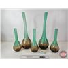 Image 1 : Blown Glass Test Tube Vases (5)  (Tallest Measures : 20"H)