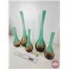 Image 2 : Blown Glass Test Tube Vases (5)  (Tallest Measures : 20"H)