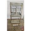 Image 2 : Vintage Style Distressed Finish Display Cabinet w/Glass Doors & Sides (Measures : 46-1/2"H x 22"W x 