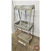 Image 3 : Vintage Style Distressed Finish Display Cabinet w/Glass Doors & Sides (Measures : 46-1/2"H x 22"W x 