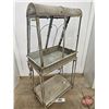 Image 5 : Vintage Style Distressed Finish Display Cabinet w/Glass Doors & Sides (Measures : 46-1/2"H x 22"W x 