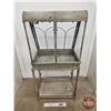 Image 6 : Vintage Style Distressed Finish Display Cabinet w/Glass Doors & Sides (Measures : 46-1/2"H x 22"W x 