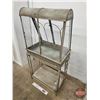 Image 7 : Vintage Style Distressed Finish Display Cabinet w/Glass Doors & Sides (Measures : 46-1/2"H x 22"W x 