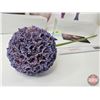 Image 7 : Purple & White Home Décor Collection : Vases (3), Candle Stick Holders (2), Faux Flower, etc. (Talle