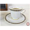 Image 2 : Coffee Décor : Framed Canvas, Coffee Cups (2), Faux Hot Chocolate & Tea  (Note : Tea Cup Repaired) (