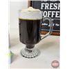 Image 7 : Coffee Décor : Framed Canvas, Coffee Cups (2), Faux Hot Chocolate & Tea  (Note : Tea Cup Repaired) (