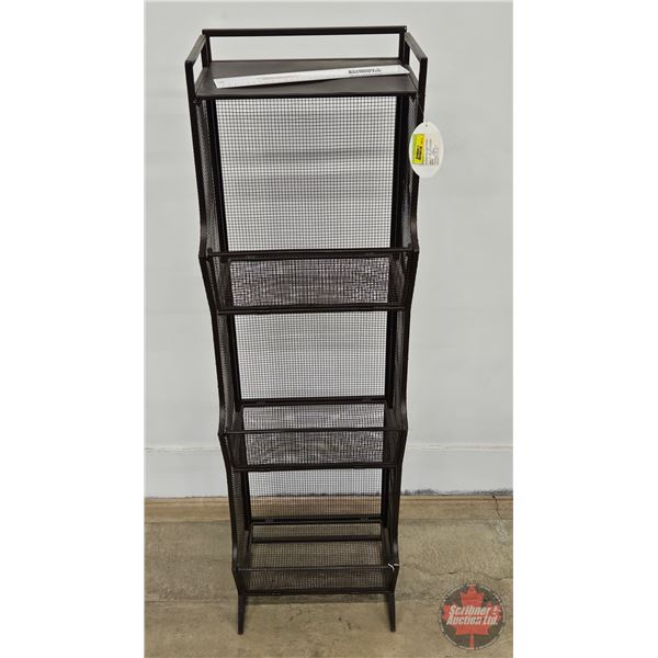Wire Mesh Three Bin Cubicle Storage  (Measures : 49-3/4"H x 14-1/4"W x 12"D)