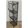 Image 2 : Wire Mesh Three Bin Cubicle Storage  (Measures : 49-3/4"H x 14-1/4"W x 12"D)