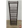 Image 4 : Wire Mesh Three Bin Cubicle Storage  (Measures : 49-3/4"H x 14-1/4"W x 12"D)