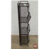 Image 6 : Wire Mesh Three Bin Cubicle Storage  (Measures : 49-3/4"H x 14-1/4"W x 12"D)