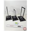 Image 6 : Black Home Décor : Candle Holders (3), Vases (2) & Chalk Bottle  (Vase Measures : 14"H)