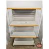Image 1 : Store Fixture : Rolling 4 Tier Rack  (Measures : 53"H x 30"W x 17"D)