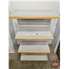 Image 9 : Store Fixture : Rolling 4 Tier Rack  (Measures : 53"H x 30"W x 17"D)