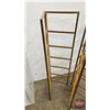 Image 2 : Metal & Wood Extending Display Units (3) c/w Small Rack  (Note : Missing Wood Shelves)  (Measures : 