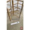 Image 3 : Metal & Wood Extending Display Units (3) c/w Small Rack  (Note : Missing Wood Shelves)  (Measures : 