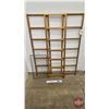 Image 7 : Metal & Wood Extending Display Units (3) c/w Small Rack  (Note : Missing Wood Shelves)  (Measures : 