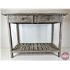 Image 2 : Rustic Wooden Console Table  (Measures : 31"H x 40"W x 17"D)