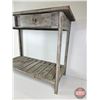 Image 3 : Rustic Wooden Console Table  (Measures : 31"H x 40"W x 17"D)
