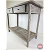 Image 8 : Rustic Wooden Console Table  (Measures : 31"H x 40"W x 17"D)