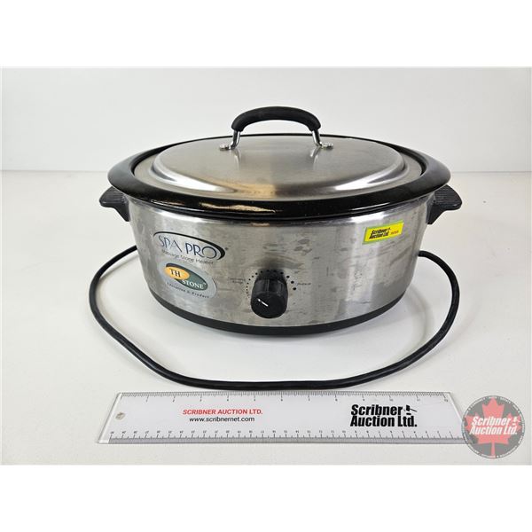 Spa Pro Professional Hot Stone Warmer w/Stones (Measures w/Lid : 9-1/2"H x 17"W x 10-1/2"D)