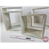 Image 2 : White Wall Cub Shelves  (Largest Measures : 17"H x 16"W x 7-3/4"D)