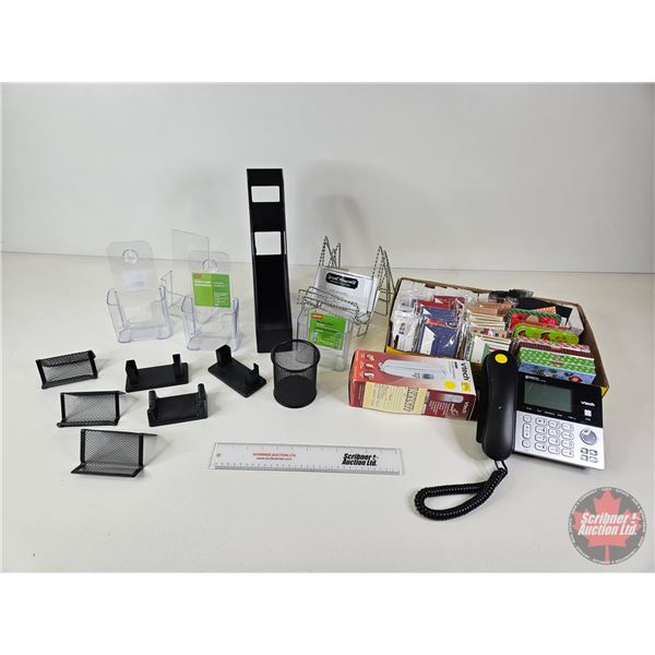 Business Essentials : Desk Phone, Portable Phone, Business Card Holders, Pamphlet Holders, Gift Card