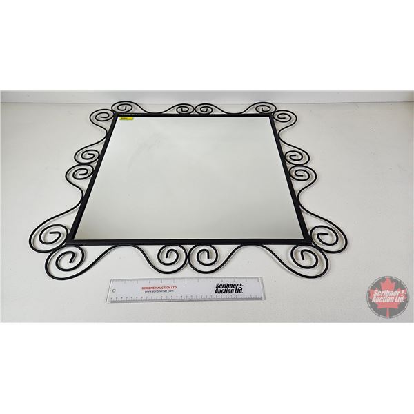 IKEA Noresund Metal Framed Mirror  (Measures : 28-1/2"H x 28"W)
