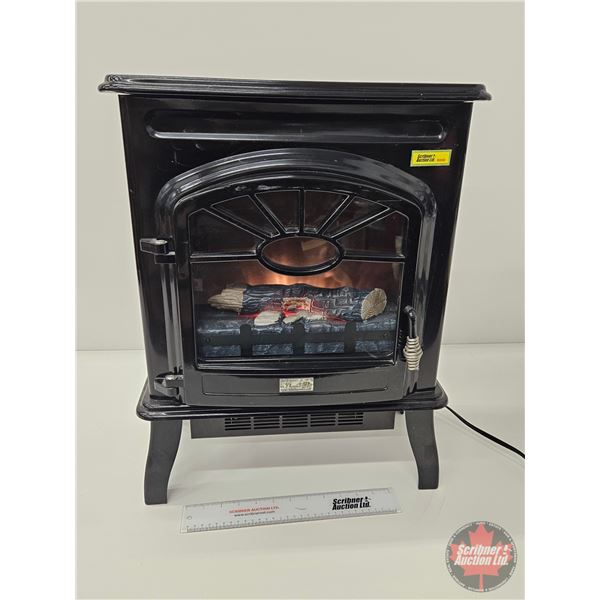 Electric Free Standing Fireplace/Heater  (Measures : 22-3/4"H x 17"W x 10"D)