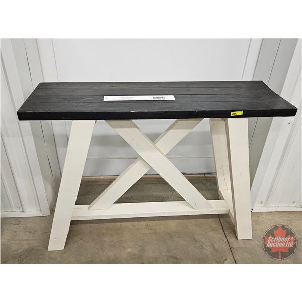 Farmhouse Style Console Table  w/Trestle Base (Measures : 34"H x 45"W x 14"D)