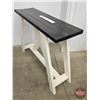 Image 4 : Farmhouse Style Console Table  w/Trestle Base (Measures : 34"H x 45"W x 14"D)