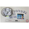 Image 1 : Large Variety of Glue On Lashes (35pcs) & Glue (3) w/Wire Basket