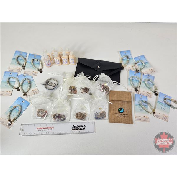 Variety of Bracelets (20), Make Up Brushes w/Carry Case & OPI Lotion (8)