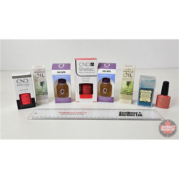 Variety Nail Products : CND Gel Polish, Nail Bite Deterrent, Miracle Oil & Fine Glitter