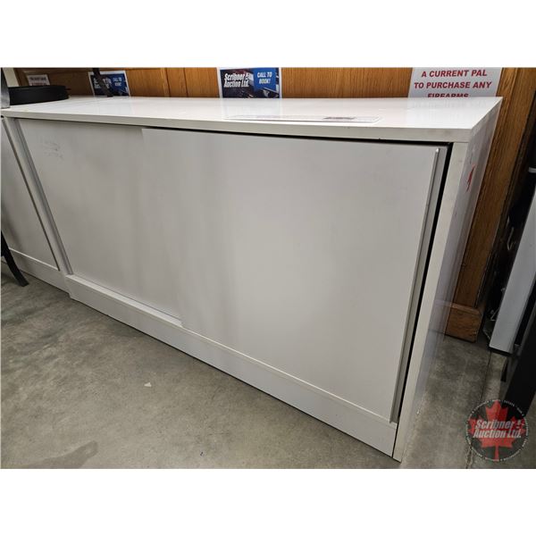Storage Combination Cupboard w/Sliding Doors (Measures : 29-1/2"H x 55"W x 19-3/4"D)