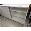 Image 2 : Storage Combination Cupboard w/Sliding Doors (Measures : 29-1/2"H x 55"W x 19-3/4"D)