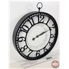 Image 3 : Large Wall Clock (Batt Op) : Metal Frame/See Through (Measures : 14-3/4"Dia)