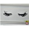 Image 2 : Framed Eyelash Motif Wall Art  (Measures : 12"H x 24"W x 1-1/2"D)