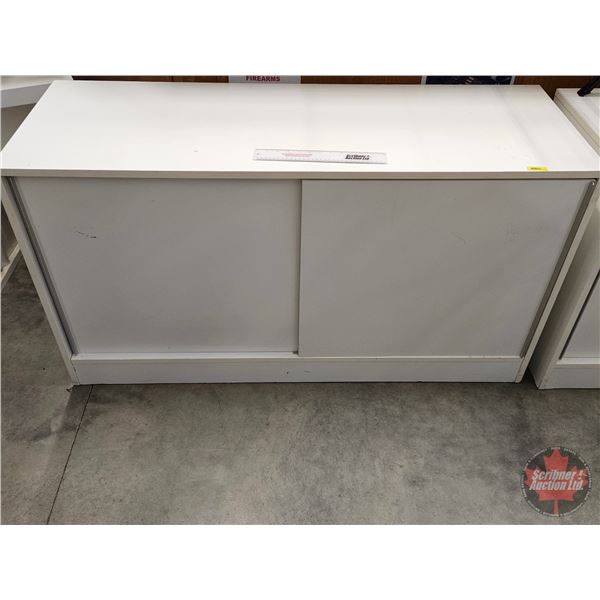 Storage Combination Cupboard w/Sliding Doors (Measures : 29-1/2"H x 55"W x 19-3/4"D)