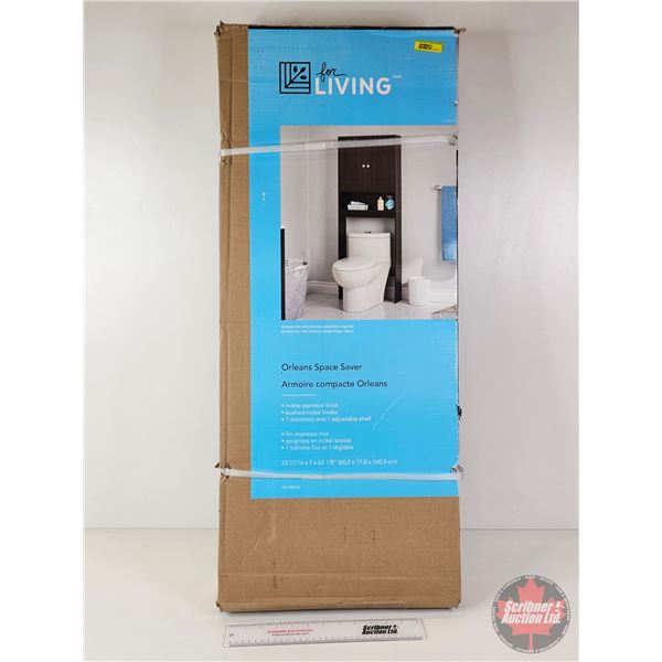 Orleans Space Saver (Matte Espresso Finish) (NIB) (Box Measures : 38"H x 16"W x 5"D)