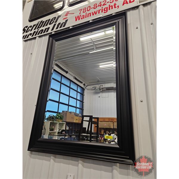 Large Bevelled Wall Mirror  (Measures : 43"H x 31"W)