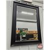 Image 2 : Large Bevelled Wall Mirror  (Measures : 43"H x 31"W)