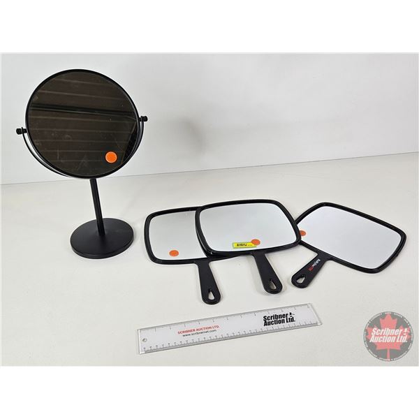 Handheld Mirrors (3) & Vanity Mirror