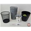 Image 1 : Variety Small Garbage Bins (13)  (Largest Measures : 11"H)
