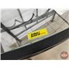 Image 7 : Rolling Metal Wine Rack w/Glass Shelves (Measures : 70"H x 35"W x 17-3/4"D)