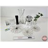 Image 1 : Home Décor Combo : Vases (4), Picture Frame & Wall Art  (Tallest Vase : 12"H)
