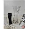 Image 4 : Home Décor Combo : Vases (4), Picture Frame & Wall Art  (Tallest Vase : 12"H)