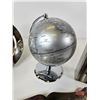 Image 3 : Chrome Themed Décor : Globe, Plates, Cotton Pad Holders & Candle Holder (Globe : 9"H)