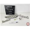 Image 1 : Décor : Candle Holder, Canvas Wall Plaque, Word Art & Ceramic Waterer Dish (Wall Plaque : 14"H x 14"