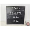 Image 4 : Décor : Candle Holder, Canvas Wall Plaque, Word Art & Ceramic Waterer Dish (Wall Plaque : 14"H x 14"