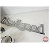 Image 5 : Décor : Candle Holder, Canvas Wall Plaque, Word Art & Ceramic Waterer Dish (Wall Plaque : 14"H x 14"